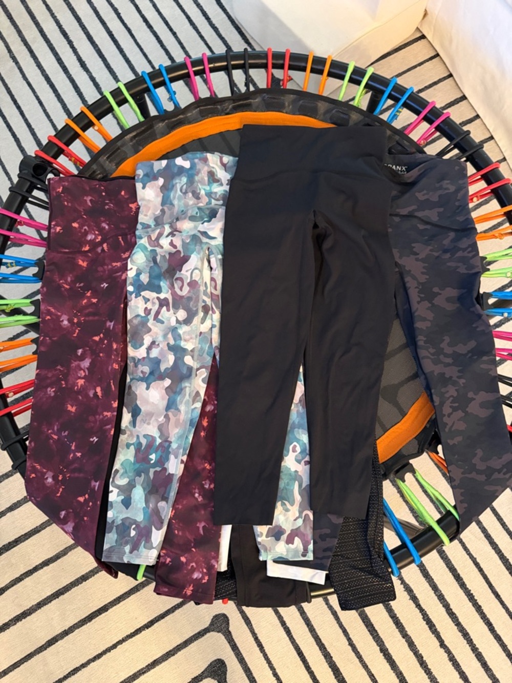 SPANX 7 Pairs, Women’s Leggings Bundle - Black, White, Burgundy, Multicolor